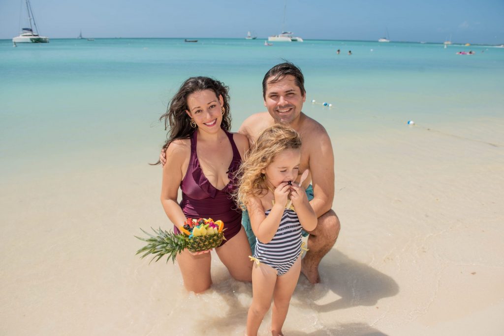 Meredith with family on Aruba